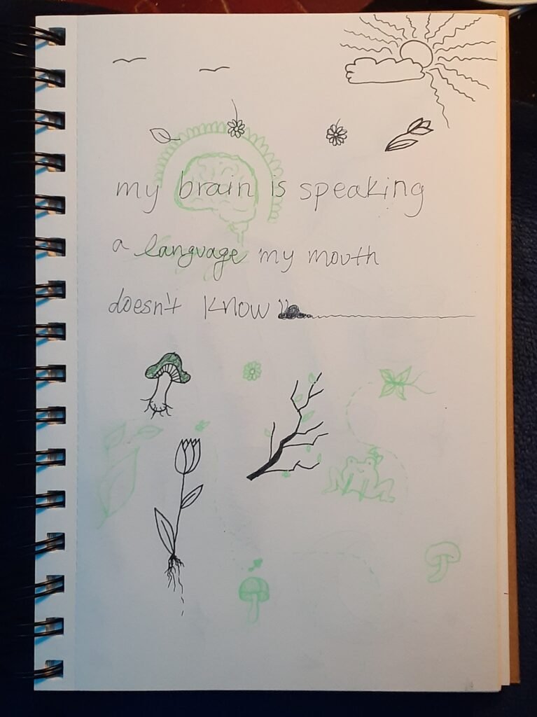 my brain is speaking a language my mouth doesn