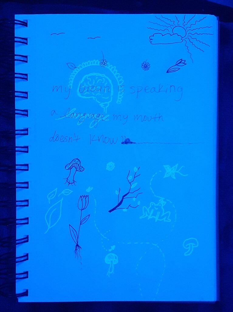 my brain is speaking a language my mouth doesn