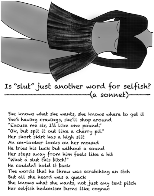 slut sonnet, poems by wm